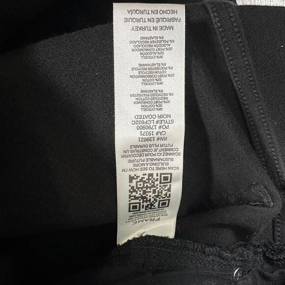 FRAME Le Crop Mini Boot Coated Black Jeans – Size 34 – High-Rise – MSRP $258 - Picture 6 of 8